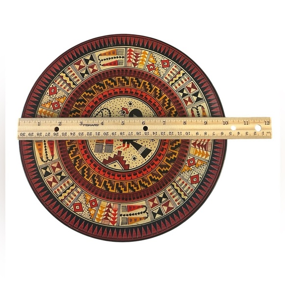 Handcrafted Wooden Plate - Native American Inspired Design - Picture 9 of 9